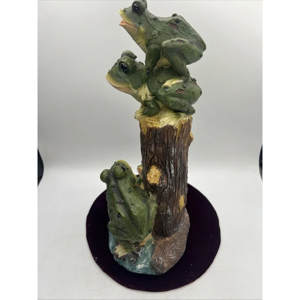 Frog Garden Statue Resin Welcome Sign Tall 16
